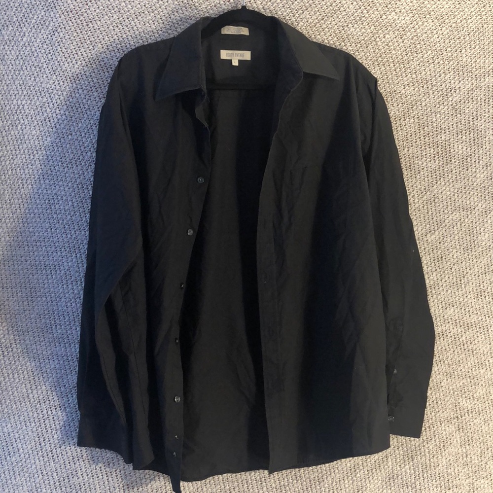 Eighth Avenue Black Button Down Shirt - Picture 1 of 5
